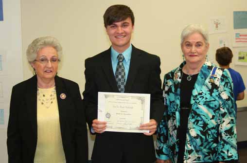 Ermi Lee Martin Scholarship, Austin Vonaxelson was presented by daughter Lois Martin Russ and Gladys Martin Brooks.
