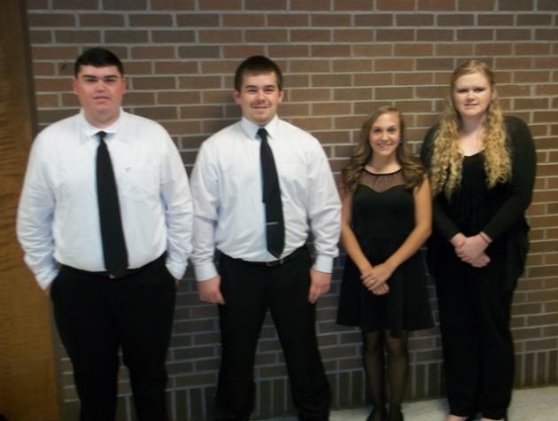 Tyler Johnson, Tristan Elmore, Chanda Hampton, and Kayley Jarboe.