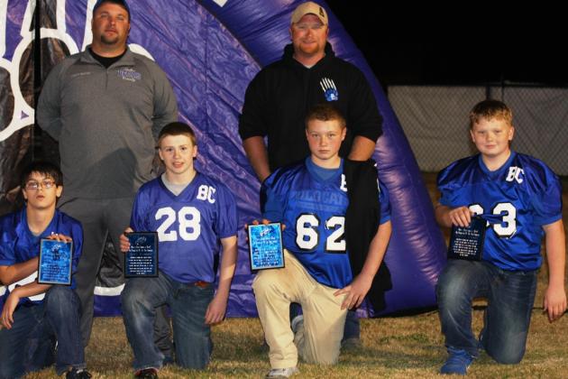 Jr. Pro players recognized at half time.