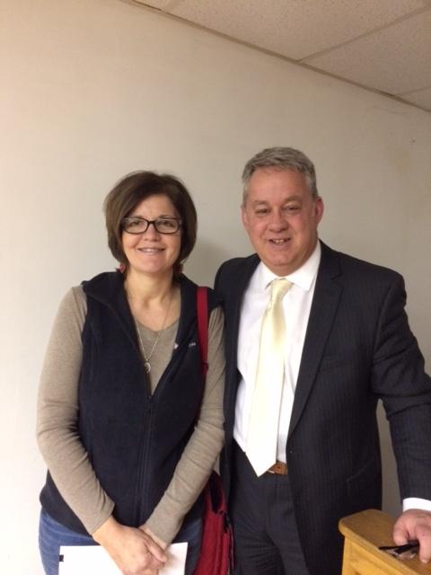 New Board Member Aimee Sander (First District) and Supt. Scott Howard