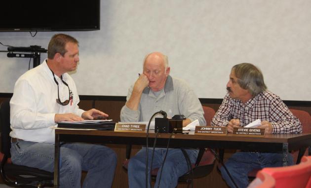 Magistrates Tyree, Tuck and Givens discuss 911 funding