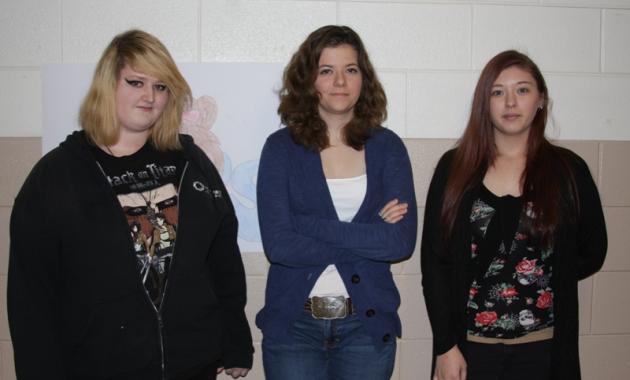  BCHS student winners: Hallie Berry, Carelissa Young , and Ashton Garrison 
