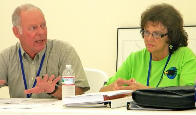 Councilmembers Rick Scott and Sharon Phelps