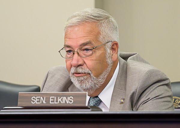 Sen. Greg Elkins, R-Winchester, speaks on ways to reduce costs at county jails during the Interim Joint Committee on Local Government meeting on Monday. 