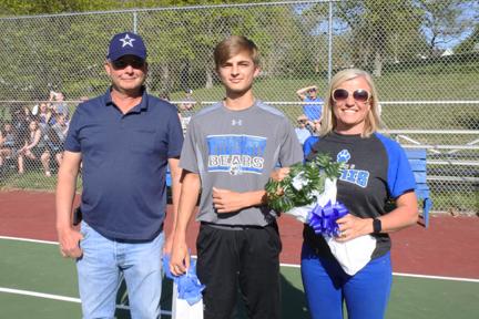 Senior Brennan Grubb with parents Pat and Kim Grubb.