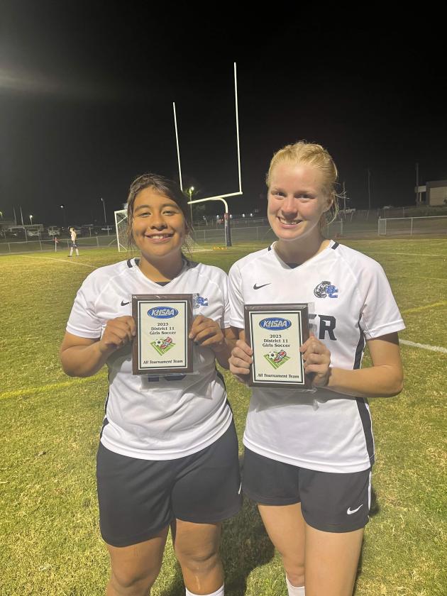 Yesenia Diaz and Addie Miller were named to the All-District Tournament Team.
