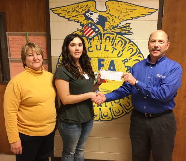 Butler County High School FFA accepting their check.