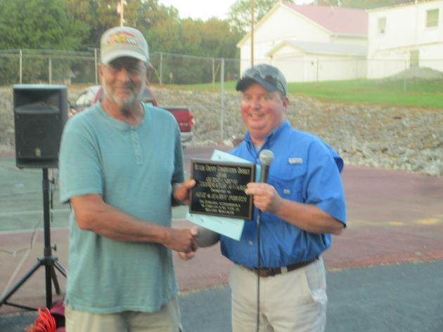 Butler County Outstanding Conservation Cooperators Award for 2016 was presented to Mike and Kathy Porter by Shane Wells, Farm Bureau President.
