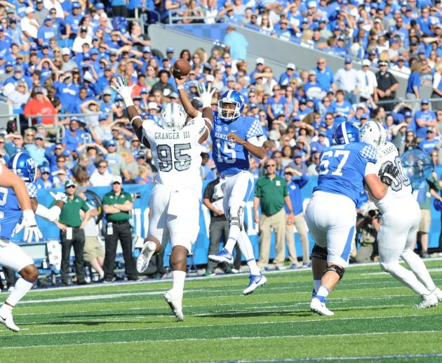  Quarterback Stephen Johnson remains convinced UK can win a lot more games despite the Cats' anemic offensive showing against Eastern Michigan. (Vicky Graff Photo)