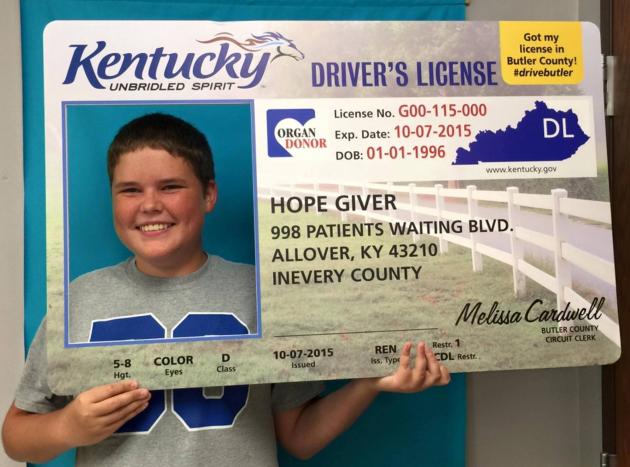 Garrett Embry is was the first new driver to try out the selfie station.