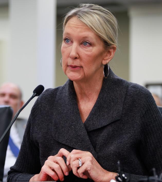 Sen. Julie Raque Adams, R-Louisville, testifies Thursday on Senate Bill 2 to the Senate Education Committee. A high-resolution photo can be found here.