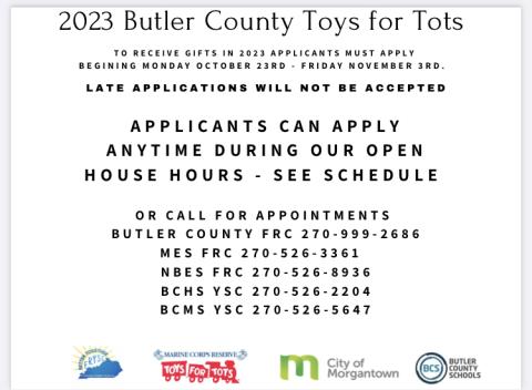 Toys For Tots Application Window Open