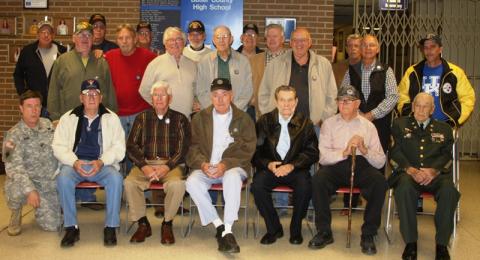 Veterans attending the breakfast. Thank you for your service.