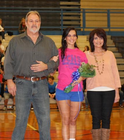Raven Brooks with parents Tim and Cindy Brooks.