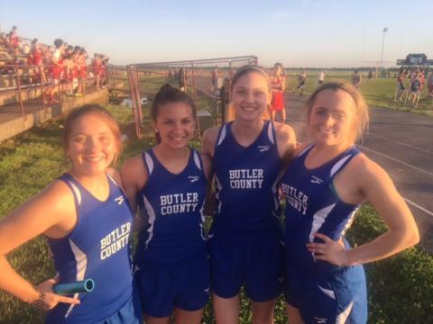 The Butler County Track and Field team set three new school records at a meet at South Warren High School April 26. 