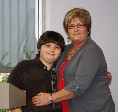 Zach Whittinghill and his grandmother Evelyn Raymer.