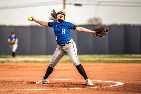Kylee Smith on the mound.  photo by Jeremy Hack
