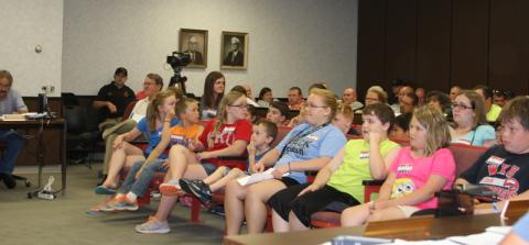 Director Bruce White brought members of the Boys & Girls Club to the Fiscal Court meeting.