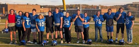 Senior football players and Moms  photos by Taylor Smith