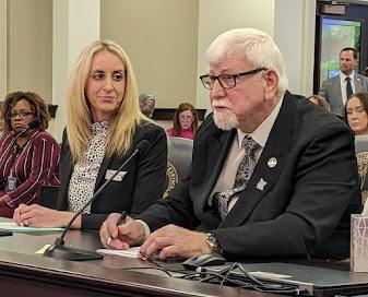Brooke Hudspeth and Rep. Danny Bentley present House Bill 274 to the House Health Services Committee. (Photo by Melissa Patrick)