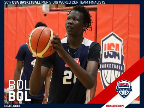 Bol Bol will play twice for top-ranked Findlay Prep in the Marshall County Hoop Fest. He's the top-rated center in the 2018 recruiting class. (USA Basketball Photo)