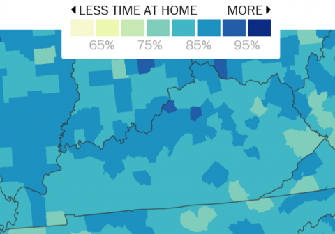 SafeGraph data for the week ended April 30 show relative mobility. For county data, click here.