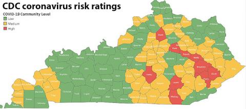 State version of CDC map, with additional label by Kentucky Health News