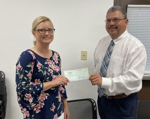 Butler County Boys & Girls Club Director Amanda White and Judge Tim Flener