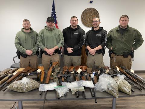 Deputies Kyle Simmons, Joe Alford, Jonathan Barks, Talon Gary and Nathan Barks