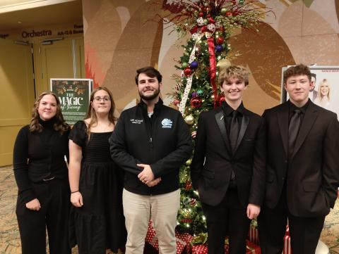 Left to Right - Willow Romans, Mattie Clark, Mr. Justin Adams, Jackson Kimbler, Evan Henderson