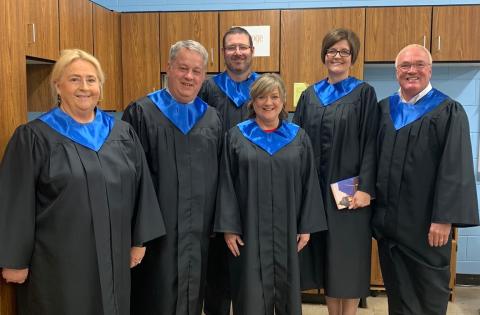 Debbie Hammers, Scott Howard, Ryan Daugherty, Dr. Amy Hood Waddle, Amiee Sanders, and Delbert Johnson