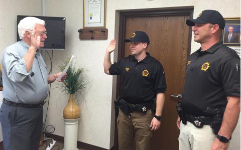 Judge Fields, Deputy Ronald Cox and Butler Co. Sheriff Scottie Ward