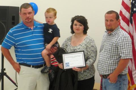 Outstanding Young Farm Family, Joey and Sherry Kirby.