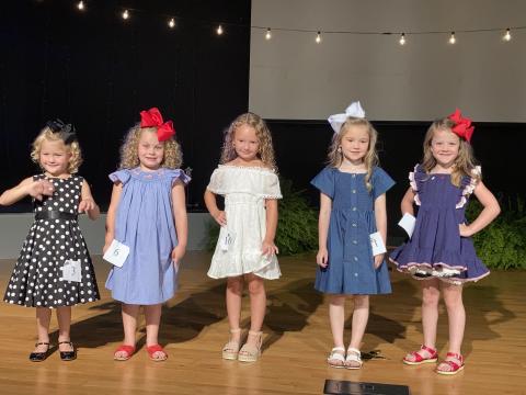 Top Five 4-5 year olds:  #3 Jemma Ann Tester  #6 Raelynn Elyse Neighbors  #10 Ila Mae Barks  #11 Kaylin Hooten  #14 Hattie Mae Clark   