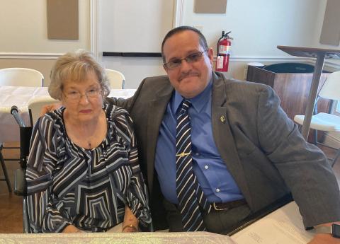 Anita Jenkins and Mayor Billy Phelps