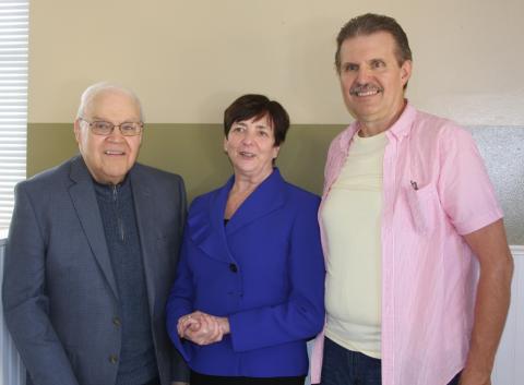Rev. Gene Vaughn, Rev. Sue Job, and Garry McKinney, Mission Director