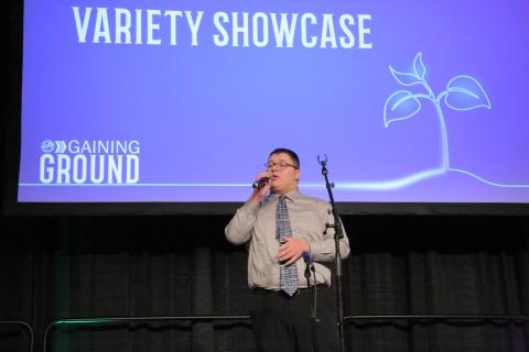  Kaden White of Butler County performs at the 2021 KFB Variety Showcase in Louisville.