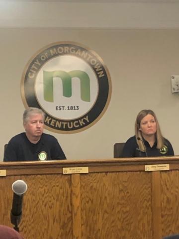 Council members Bryan Locke and Amy Deweese
