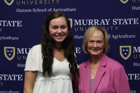 KFB’s Vice President Sharon Furches poses with Cora McMillan at the conference at MSU in June.  