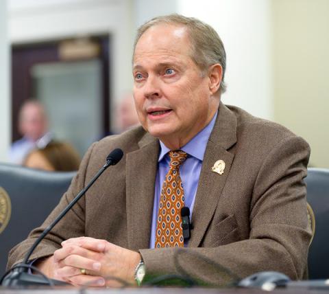 Senate Majority Whip Mike Wilson, R-Bowling Green, testifies Thursday on Senate Bill 7, which would allow homeschooled students to receive Kentucky Educational Excellence Scholarship awards. 