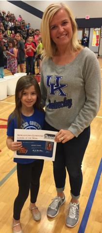 Leader of the Week:  Sydney Young with Mrs. Kim Grubb