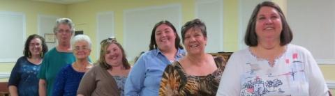 Sheila Hunt, Peggy Boaz, Joyce Creager, Sarah Duncan, Melanie Hunt,Debra Duncan, and Elaine Daugherty