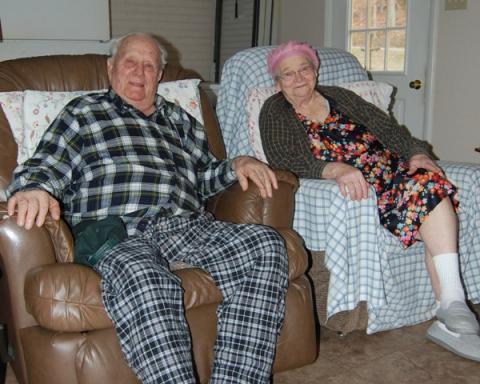 Married 73 years are William Dave Bryant and wife Lillious   