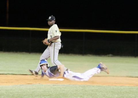 Brandon Jones safe at second.