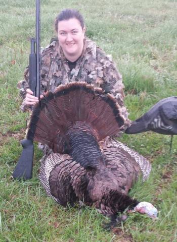 Natosha Cox of Butler County got her first turkey Saturday morning.