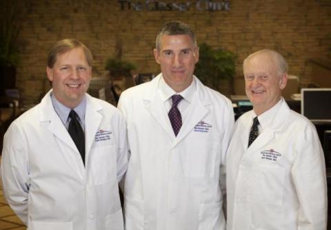 Todd Douglas, M.D. (Family Practice), Kevin Kelly, M.D. (Internal Medicine/Pediatrics), and Jack Glasser, M.D. (Family Medicine).