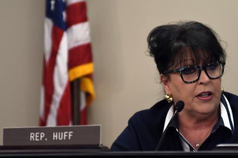 Committee Chair Rep. Regina Huff, R-Williamsburg, testifying on House Bill 121, a bill that would require a public comment period at local school board meetings.