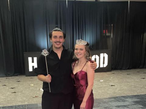 Prom King Willie Brown and Prom Queen Taylor Ferrell