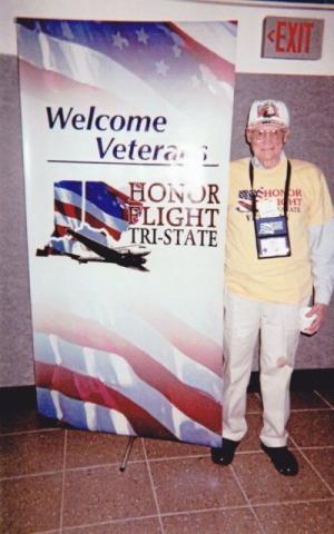 Jack at the Honor Flight Tri-State Welcome Veterans Center
