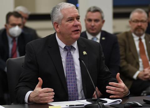 A photo from today’s House Agriculture Committee can be found here. It shows Rep. James Blanton, R-Salyersville, testifying on House Bill 308. 